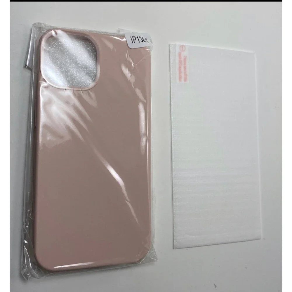 Iphone 13 pink case and screen protector